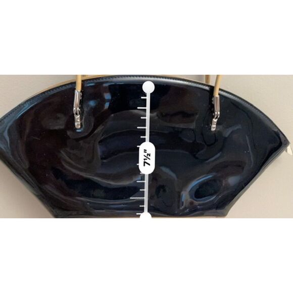 Bejio "Over the Moon" black patent crescent shoulder bag - Picture 8 of 10